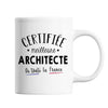 Mug Femme Architecte Meilleure de France | Tasse Blanc métier - Planetee