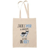Sac Tote Bag husky amour beige - Planetee