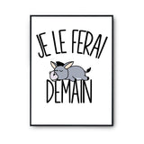 Affiche ane Je le ferai demain - Planetee