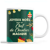Tasse Noël Chef de Chantier homme Vert - Planetee