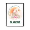 Affiche Blanche Adorable bébé quand je dors Lapin - Planetee