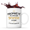 Mug blanc Propriété de la Meilleure Infirmière - Planetee