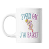 Mug Basket j'peux pas Blanc - Planetee