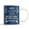 Tasse Noël Secrétaire de Direction homme Bleu - Planetee