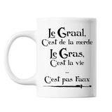 Mug Graal référence Karadoc Kaamelott Blanc - Planetee