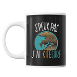 Mug Kite surf j'peux pas Noir - Planetee