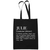 Sac Tote Bag Julie Définition Prénom - Planetee