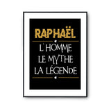 Affiche Raphaël prénom mythe légende Jaune - Planetee