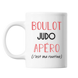 Mug Judo C'est ma Routine Blanc - Planetee