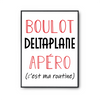 Affiche Deltaplane C'est ma Routine - Planetee