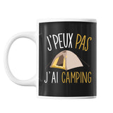 Mug Camping j'peux pas Noir - Planetee