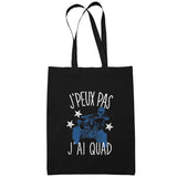 Sac Tote Bag Quad Je peux pas Noir - Planetee