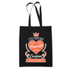 Tote Bag Noir Princesse Cousine - Planetee