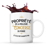 Mug blanc Propriété de la Meilleure Concierge - Planetee