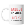 Mug Upcycling C'est ma Routine Blanc - Planetee