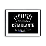 Affiche Détaillante Femme Métier Meilleure de France - Planetee
