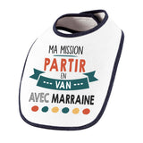 Bavoir bébé Ma mission Van avec Marraine - Planetee