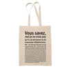 Tote Bag Téléphoniste Bonne ou Mauvaise Beige - Planetee
