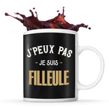Mug noir J'peux Pas je suis Filleule - Planetee