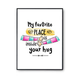 Affiche Amour Câlins favorite - Planetee