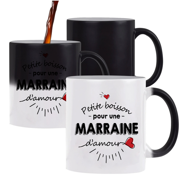 Mug magique Petite Boisson d'une Marraine d'amour - Planetee