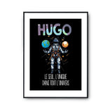 Affiche Prénom Hugo Univers - Planetee