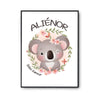 Affiche Aliénor Bébé d'amour Koala - Planetee