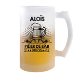 Chope de bière Aloïs Prénom Pilier de Bar - Planetee