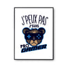 Affiche E-sport pro gamer j'peux pas Blanc Premium - Planetee
