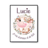 Affiche Lucie Amour et Biberon de Lait Vache - Planetee