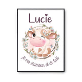 Affiche Lucie Amour et Biberon de Lait Vache - Planetee