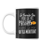 Mug Poisson Je travaille dur - Planetee