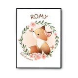 Affiche Romy Bébé d'amour Renard - Planetee