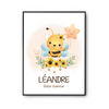 Affiche Léandre bébé d'amour abeille - Planetee