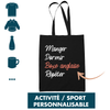 Tote-Bag Manger Dormir Activité / Sport Personnalisable - Planetee