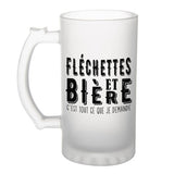 Chope de bière Fléchettes et bière - Planetee