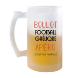 Chope de Bière Football Gaélique C'est ma Routine - Planetee
