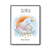 Affiche Ilyes bébé d'amour éléphant - Planetee