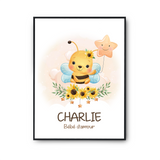 Affiche Charlie bébé d'amour abeille - Planetee