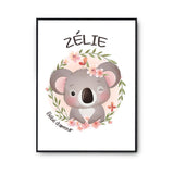 Affiche Zélie Bébé d'amour Koala - Planetee