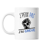 Mug Grève j'peux pas Blanc - Planetee