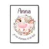 Affiche Anna Amour et Biberon de Lait Vache - Planetee