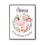 Affiche Anna Amour et Biberon de Lait Vache - Planetee