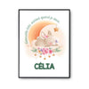 Affiche Célia Adorable bébé quand je dors Lapin - Planetee