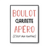 Affiche Clarinette C'est ma Routine - Planetee