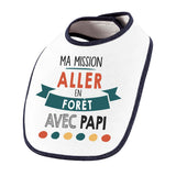 Bavoir bébé Ma mission Forêt avec Papi - Planetee