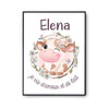 Affiche Elena Amour et Biberon de Lait Vache - Planetee