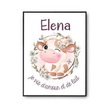 Affiche Elena Amour et Biberon de Lait Vache - Planetee