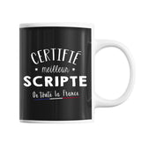 Mug Homme Scripte Meilleur de France | Tasse Noire métier - Planetee