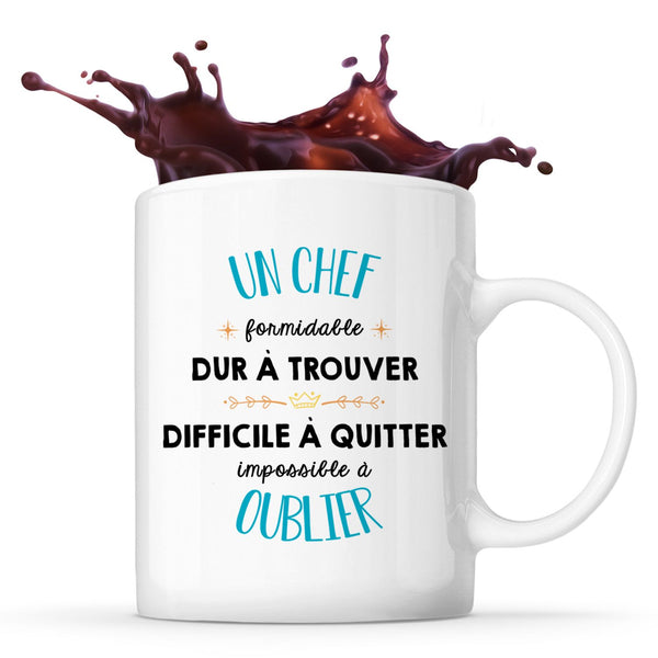 Mug Formidable Chef Cadeau Travail blanc - Planetee